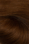 A close-up texture shot of smooth, straight brown hair with subtle highlights and shadows. (Brown / #4)